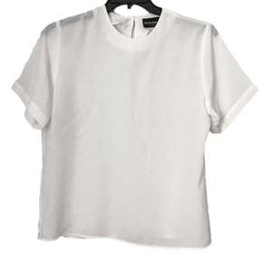 Notations Woman’s Petite Sheer White Blouse.  Size 12P